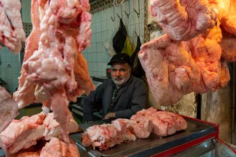 Great Bazaar Tabriz Shop Meat Stock Photos