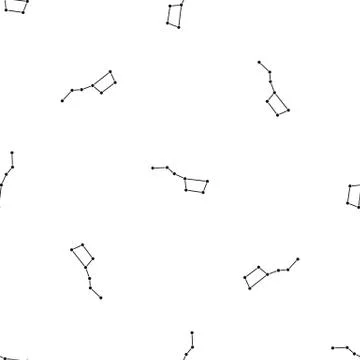 The Great Bear constellation pattern seamless black Stock Illustration