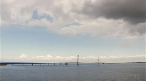 Great Belt Bridge (Centre Section) Stock Footage 65380822