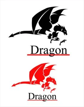 Great big dragons Stock Illustration
