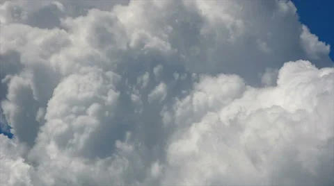 Great big white clouds over the deep blue sky Stock Footage 55668425