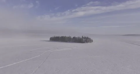 Great big white world winterforest In Sweden Stock Footage 287406946