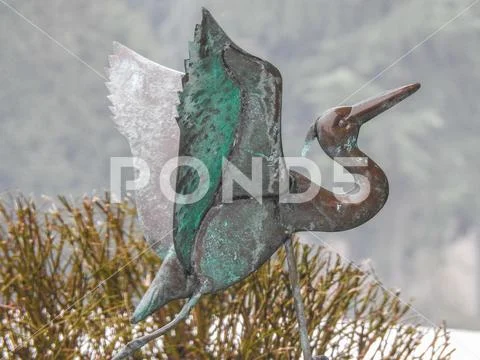 Great Blue Heron Wind Vane Stock Photos