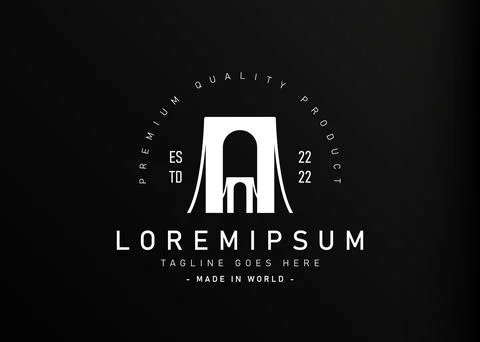 Great bridge logo design. Vector illustration of huge road bridge icon design Иллюстрация