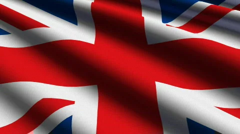Great Britain Close-up Flag - HD - looping Stock Footage