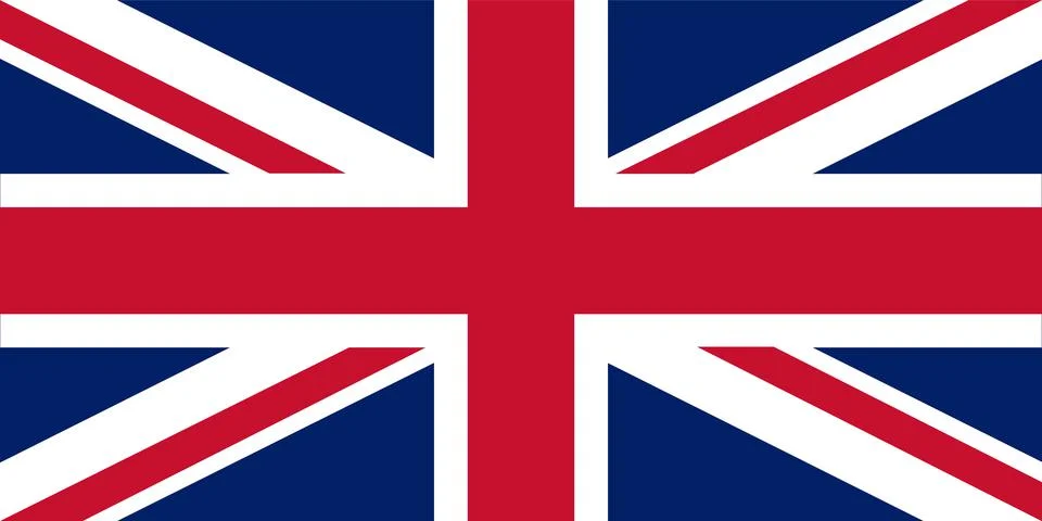Great Britain colored flag flat vector colored icon Stock Illustration