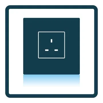 Great britain electrical socket icon Stock Illustration