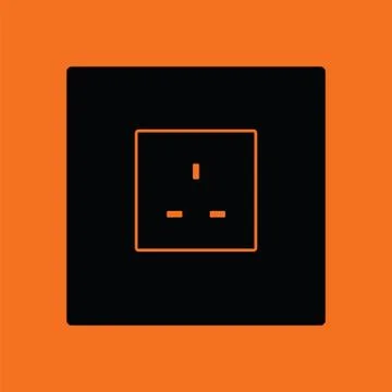 Great britain electrical socket icon Stock Illustration