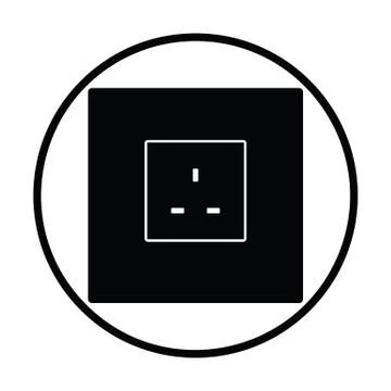 Great britain electrical socket icon Stock Illustration