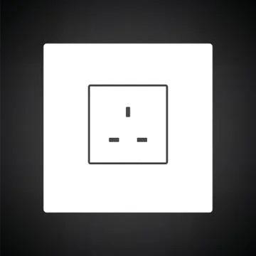 Great britain electrical socket icon Stock Illustration
