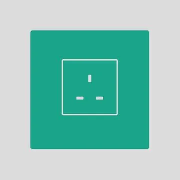 Great britain electrical socket icon Stock Illustration