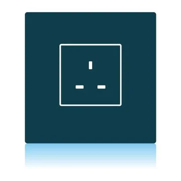 Great Britain Electrical Socket Icon Stock Illustration