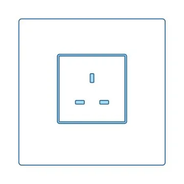 Great Britain Electrical Socket Icon Stock Illustration