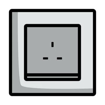 Great Britain Electrical Socket Icon Stock Illustration