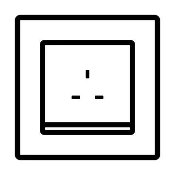 Great Britain Electrical Socket Icon Stock Illustration