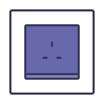 Great Britain Electrical Socket Icon Stock Illustration