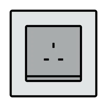 Great Britain Electrical Socket Icon Stock Illustration