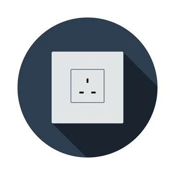 Great Britain Electrical Socket Icon Stock Illustration