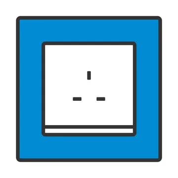Great Britain Electrical Socket Icon Stock Illustration