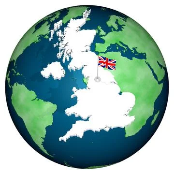 Great Britain flag background world - 3D illustration. 스톡 일러스트