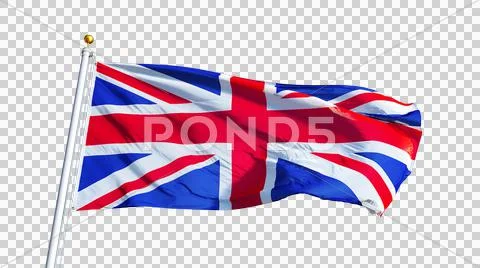 Great britain flag, close up, isolated with alpha channel Stock Photos
