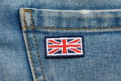 Great Britain flag embroidered patch 写真素材