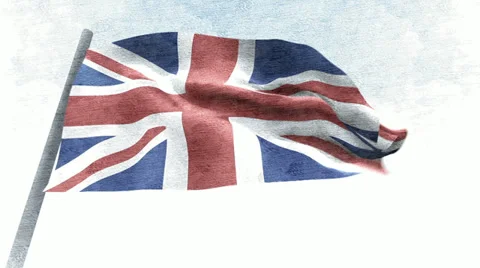 Great Britain Flag Stock Footage 36044332
