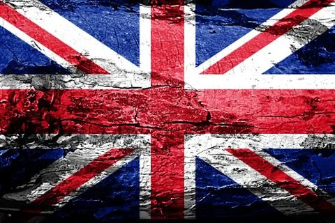 Great britain flag with grunge texture Stock Illustration