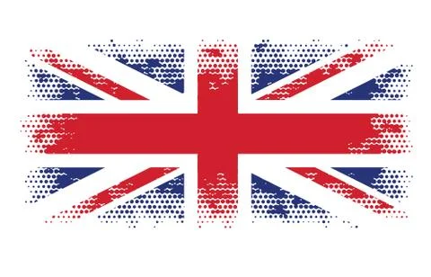 Great britain flag halftone Stock Illustration