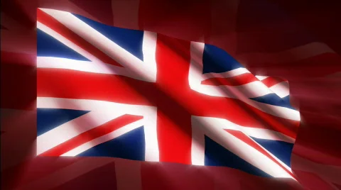 Great Britain Flag - HD - looping Stock Footage 528171