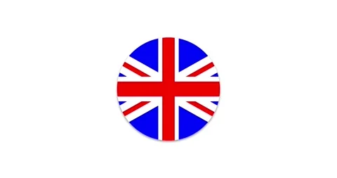 Great Britain flag icon, Western Europe Stock Footage 253117364