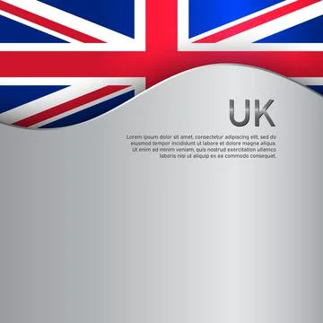 Great Britain flag on metal background. UK flag pattern. United kingdom. Vector Stock Illustration