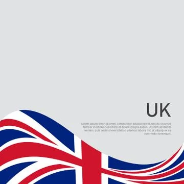 Great Britain flag on a white background. National poster of united kingdom. UK Illustrazione stock