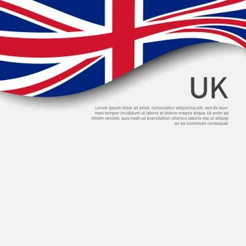 Great Britain flag on a white background. National poster of the united kingdom Stock Illustration