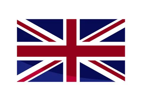 Great Britain flag on a white background. Stock Illustration
