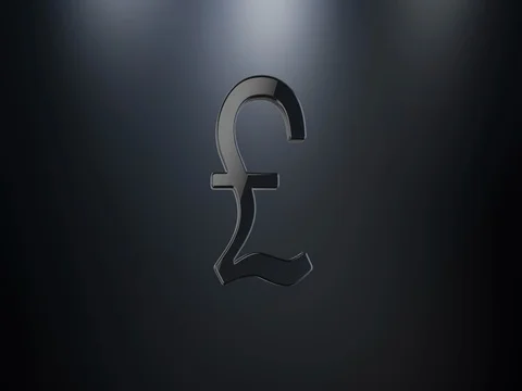 Great Britain Pound Black 3d Icon Stock Footage 69726431