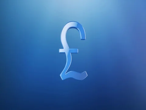 Great Britain Pound Blue 3d Icon Stock Footage 69726299
