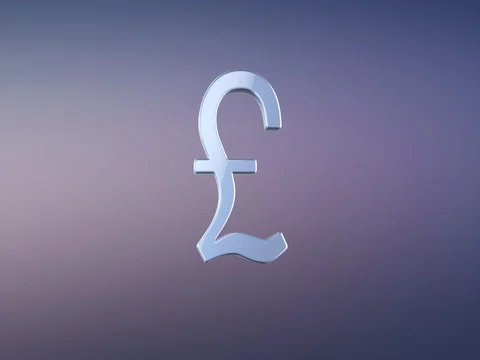 Great Britain Pound Silver 3d Icon Stock Footage 69726404