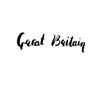 Great britain, text design. Stock Illustration