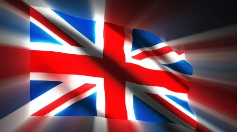 Great Britain waving flag Stock Footage 774975