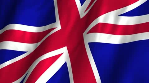Great Britain Waving Flag Stock Footage 12261759