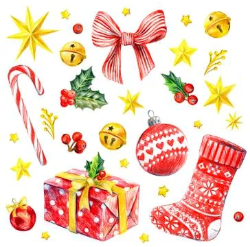 Great Christmas set Stock Illustration