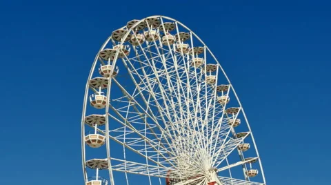 Great Classical Fair Ferris Wheel In Toulouse Stock Footage 54145329