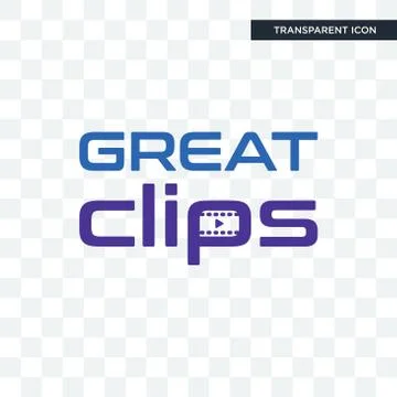 Great clips vector icon isolated on transparent background, great clips logo  Stock Illustration