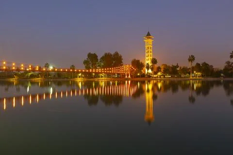 The Great Clock is the tallest clock tower in Turkey, with a height of 32 meters Stock Photos