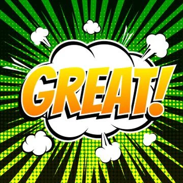 Great comic book bubble text retro style 스톡 일러스트