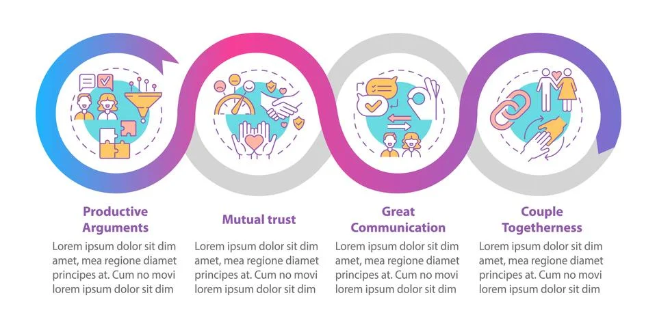 Great communication vector infographic template 스톡 일러스트