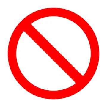 Great concept of ban icon vector in a red circle vector illustration Stock Illustration