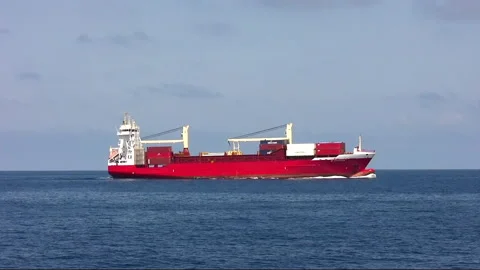Great containership BP ESPERANZA sailing full ahead. Stock Footage 107316402