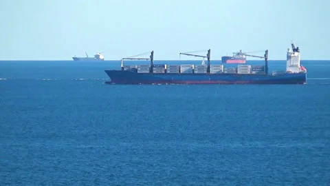 Great containership sailing full ahead. Stock Footage 107316253